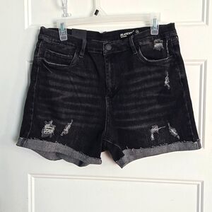 Blank NYC, the Fulton roll-up distressed shorts black denim New w tags Summer